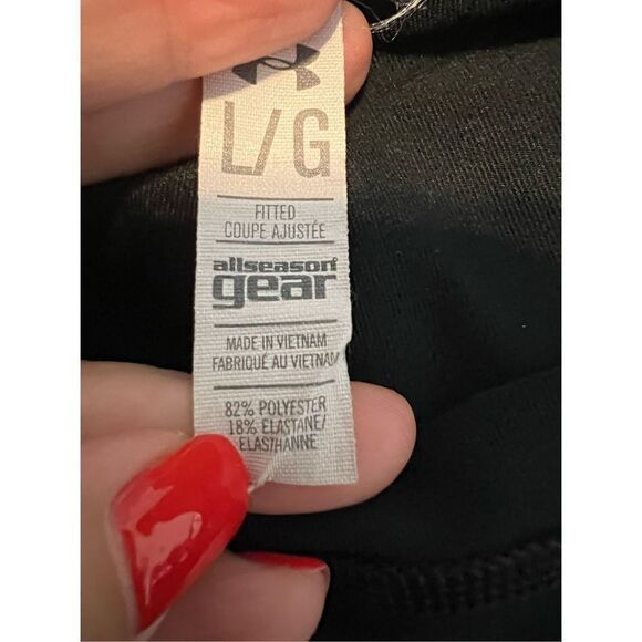 Underarmour Womens Black Cropped Pants Size L - Picture 3 of 3